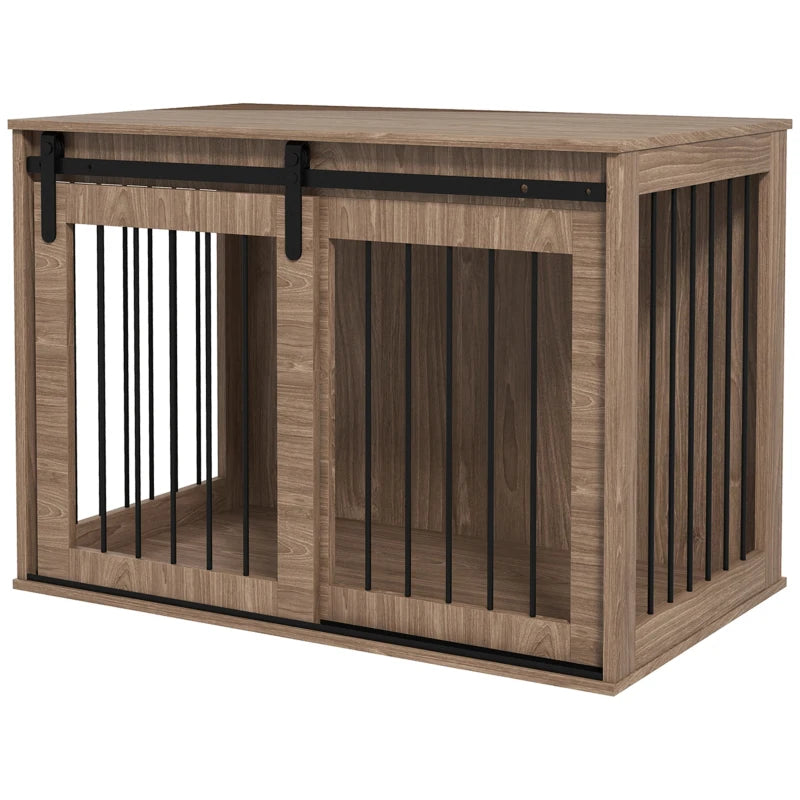 PawHut Dog Crate Furniture for Large Sized Dog, 39" x 23" x 24", Brown