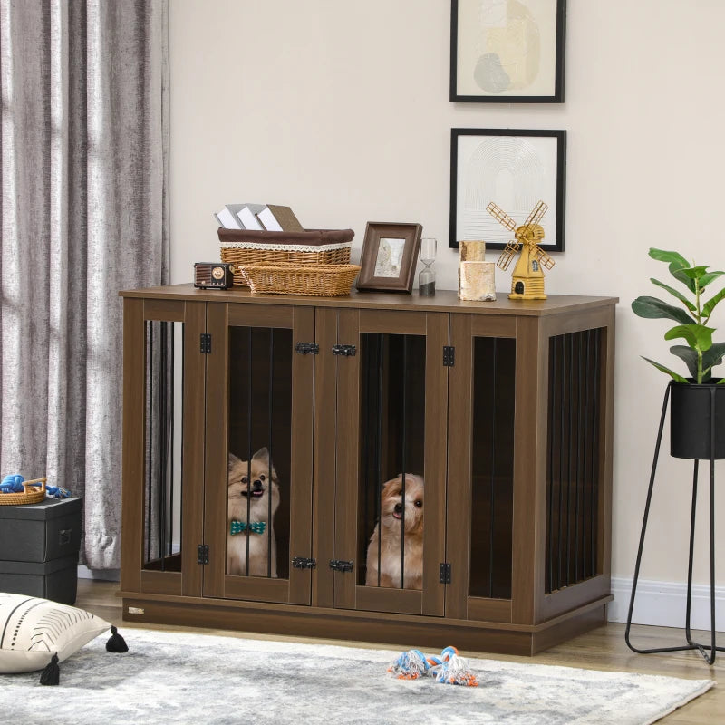 PawHut Furniture Style Dog Crate with Removable Divider