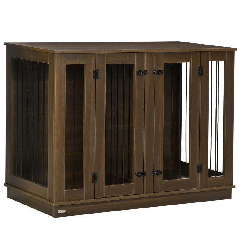 PawHut Furniture Style Dog Crate with Removable Divider