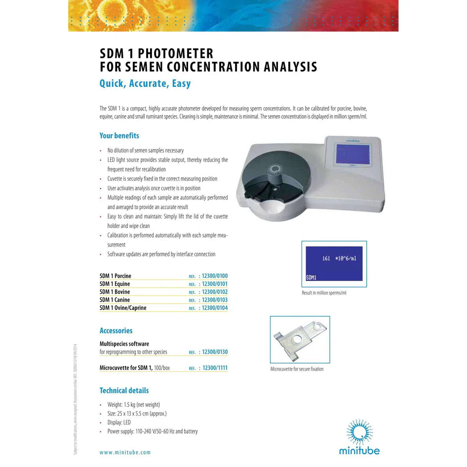 (MB) SDM1 Canine Semen Count Photometer